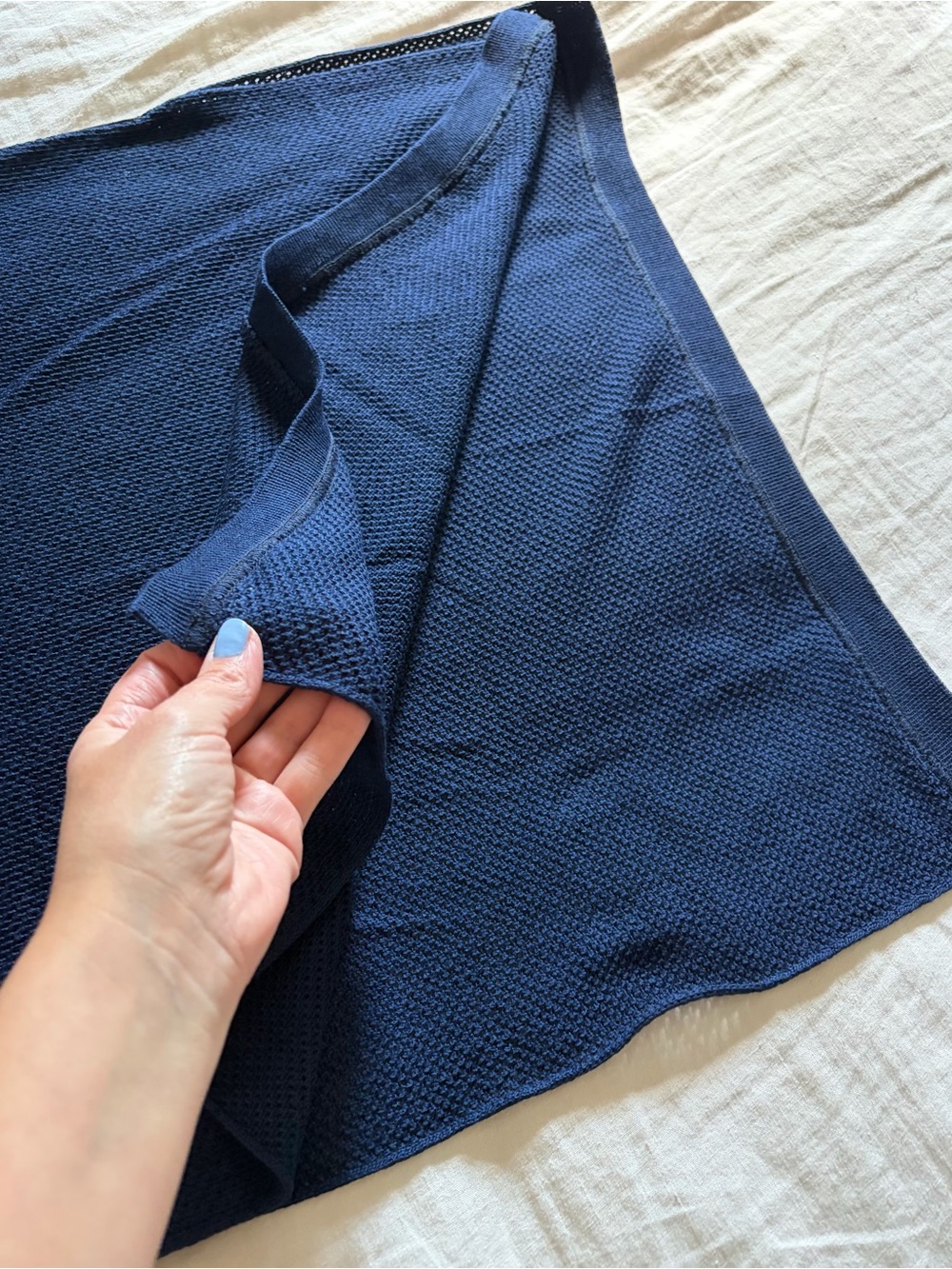 NWOT We Are Amma Navy Nursing Poncho Shrug Cover-Up - Picture 8 of 12